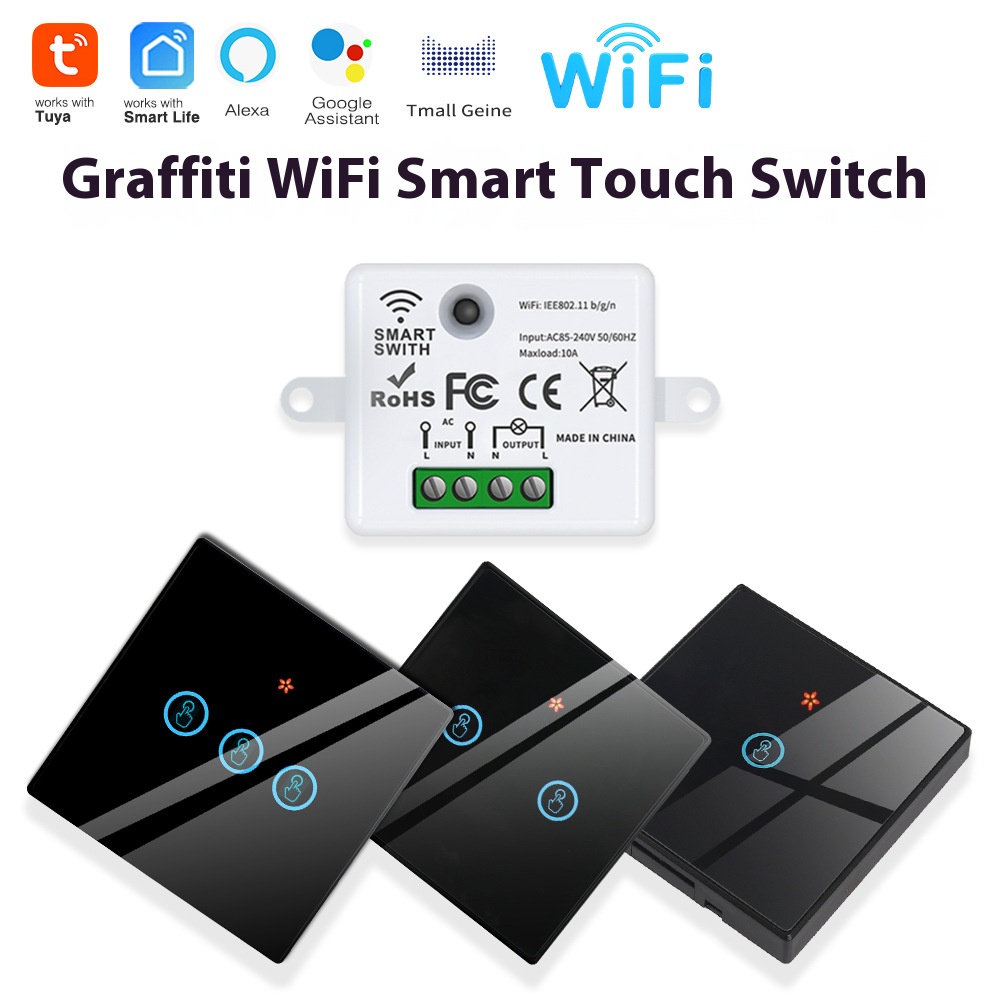Smart Home Voice Control - Perangkat Pemutus Daya Cerdas Tuya Menampilkan