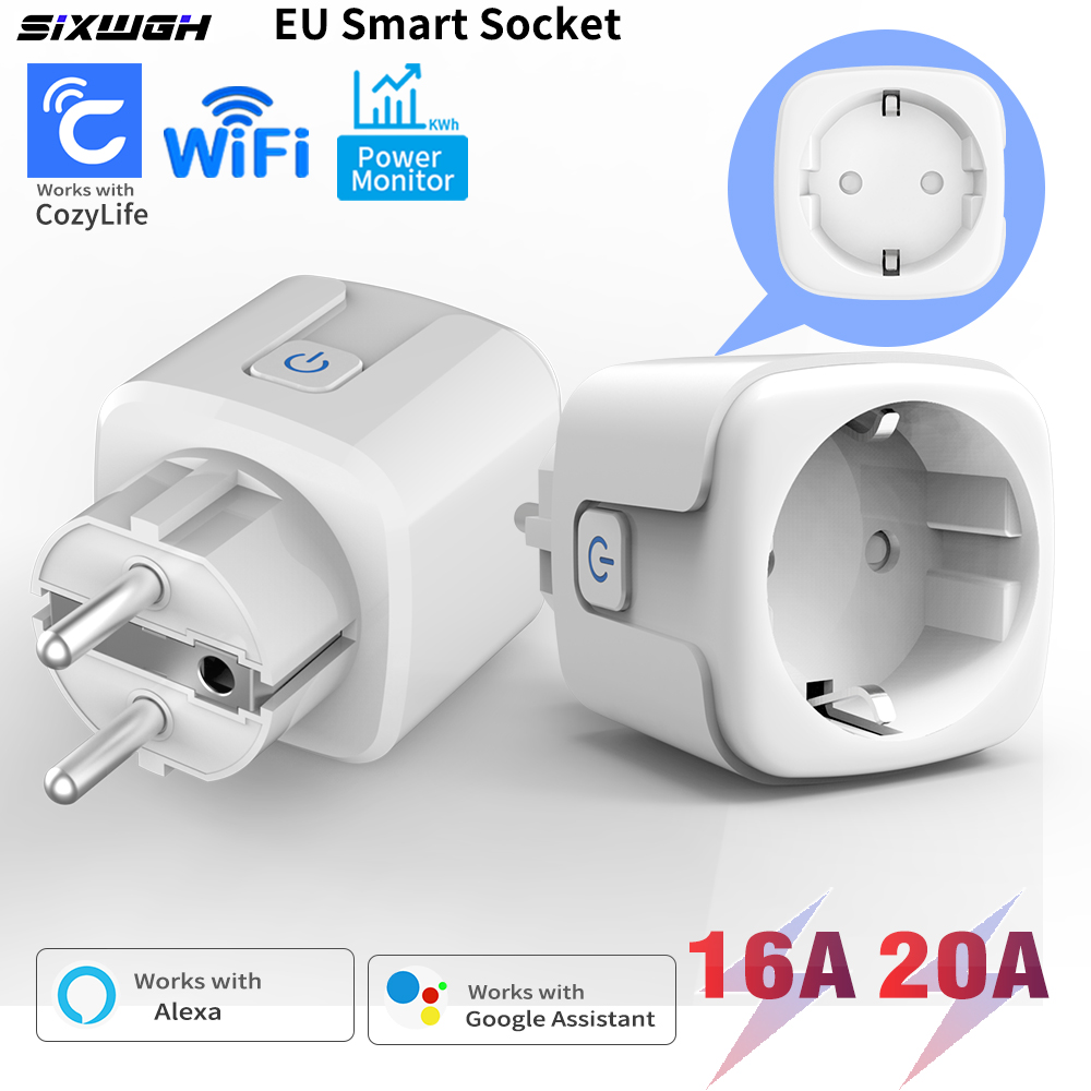 Smart Home Energy App - Soket Pintar WiFi 20A/16A EU FR