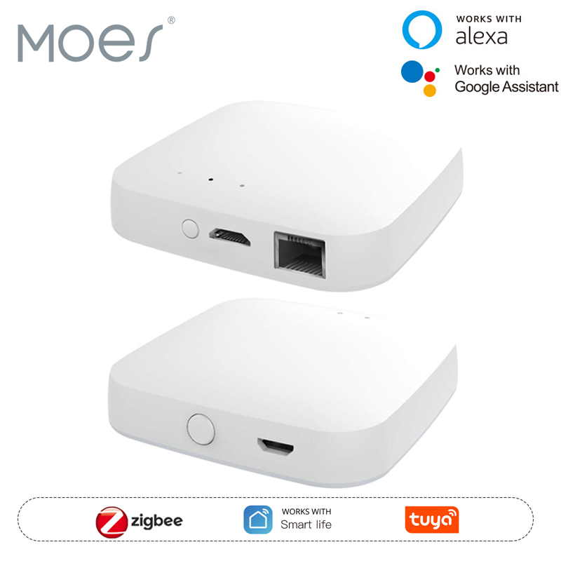 Smart Home Living - MOES Tuya ZigBee3.0 Smart Hub, Jembatan