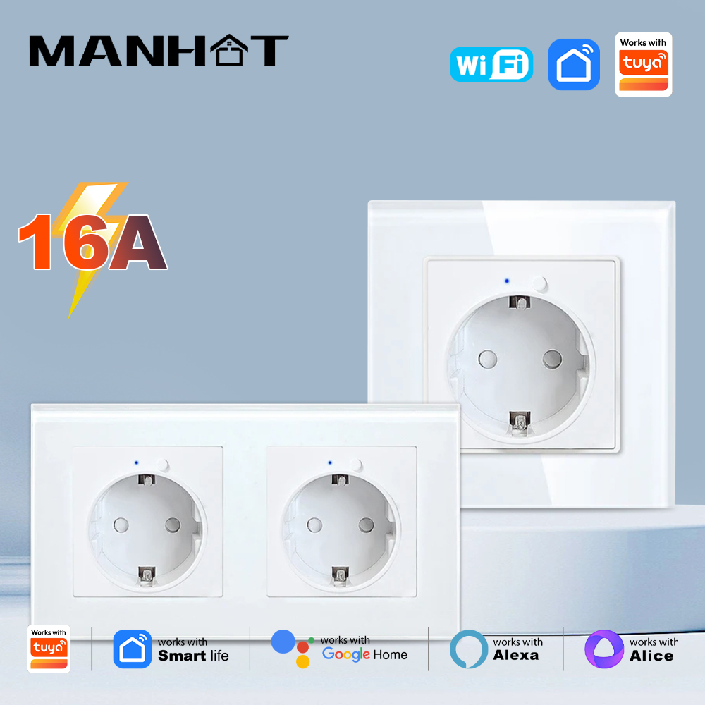 Smart Home Energy App - MANHOT WiFi Smart EU Wall Socket
