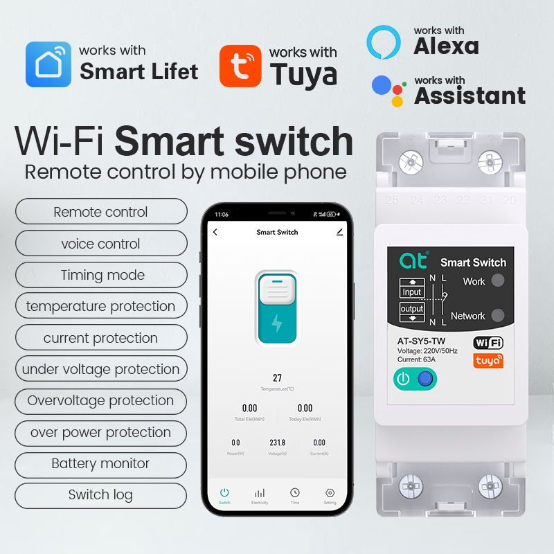 Smart Home Energy App - TUYA WIFI Smart Circuit Breaker meter