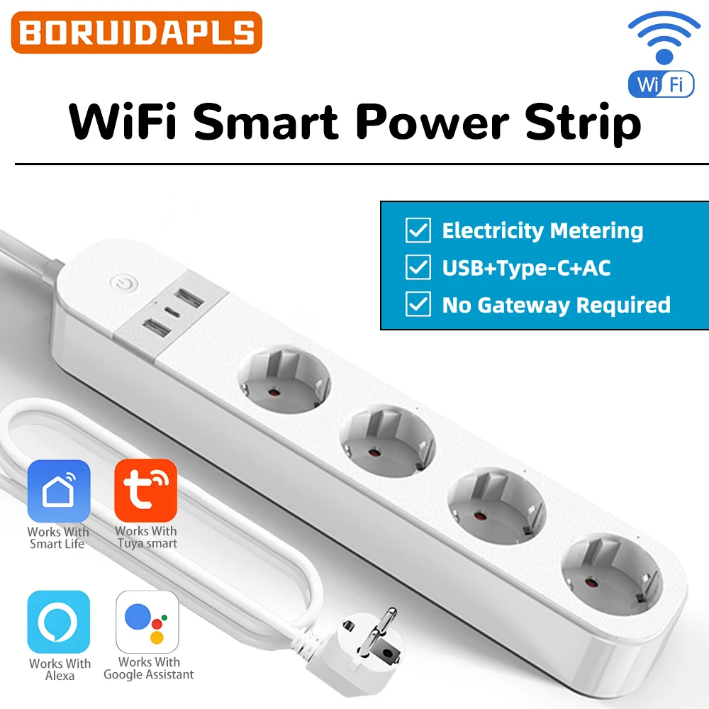 Smart Home Energy App - BORUIDAPLS EU Plug WiFi Smart Power