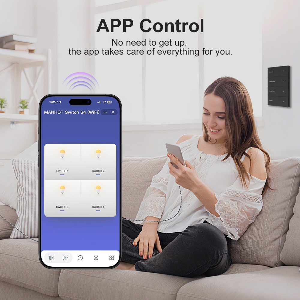 Manhot DIY Name Switch Zigbee  - Smart Home Voice Control ulasan dan harga