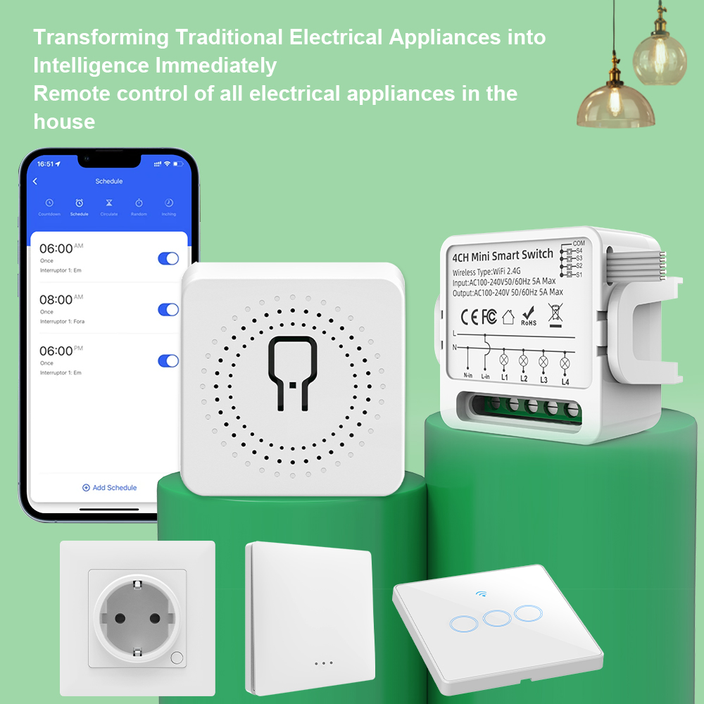 Tuya WiFi Smart Switch 1/2/3/4 - Smart Home Voice Control ulasan dan harga