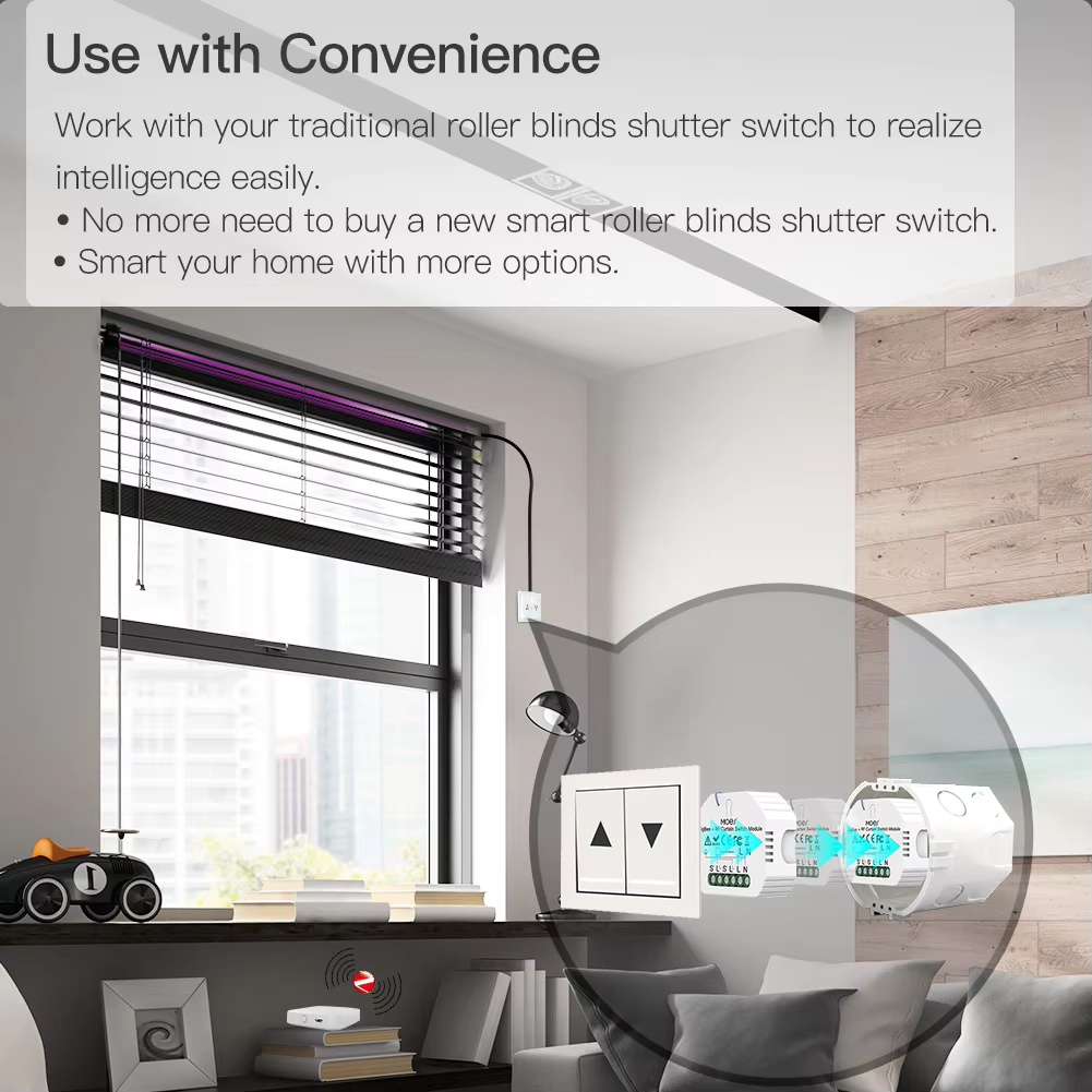 MOES ZigBee Modul Sakelar Tira - Curtain Motor ulasan dan harga
