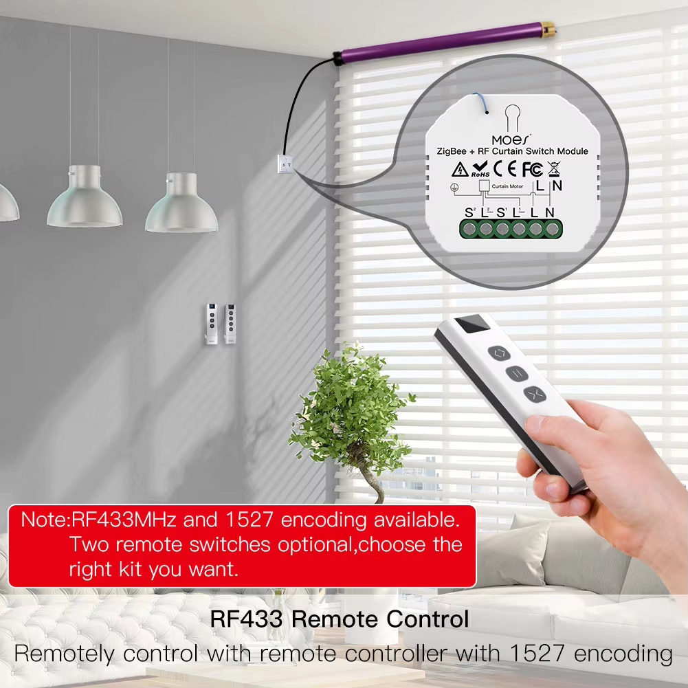 MOES ZigBee Modul Sakelar Tira - Curtain Motor ulasan dan harga