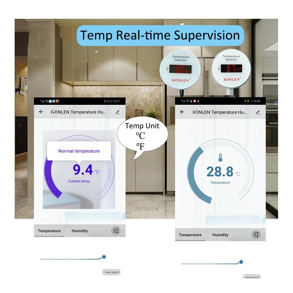KONLEN Tuya Sensor temperatur  - Smart Home Design ulasan dan harga