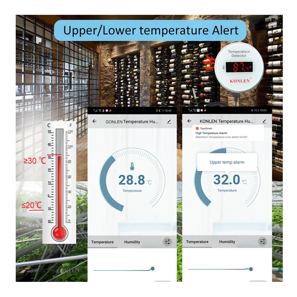 KONLEN Tuya Sensor temperatur  - Smart Home Design ulasan dan harga