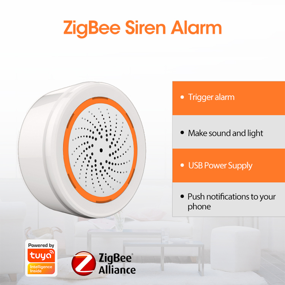 Coolcam Tuya Zigbee Alarm Sire - Smart Home Living ulasan dan harga