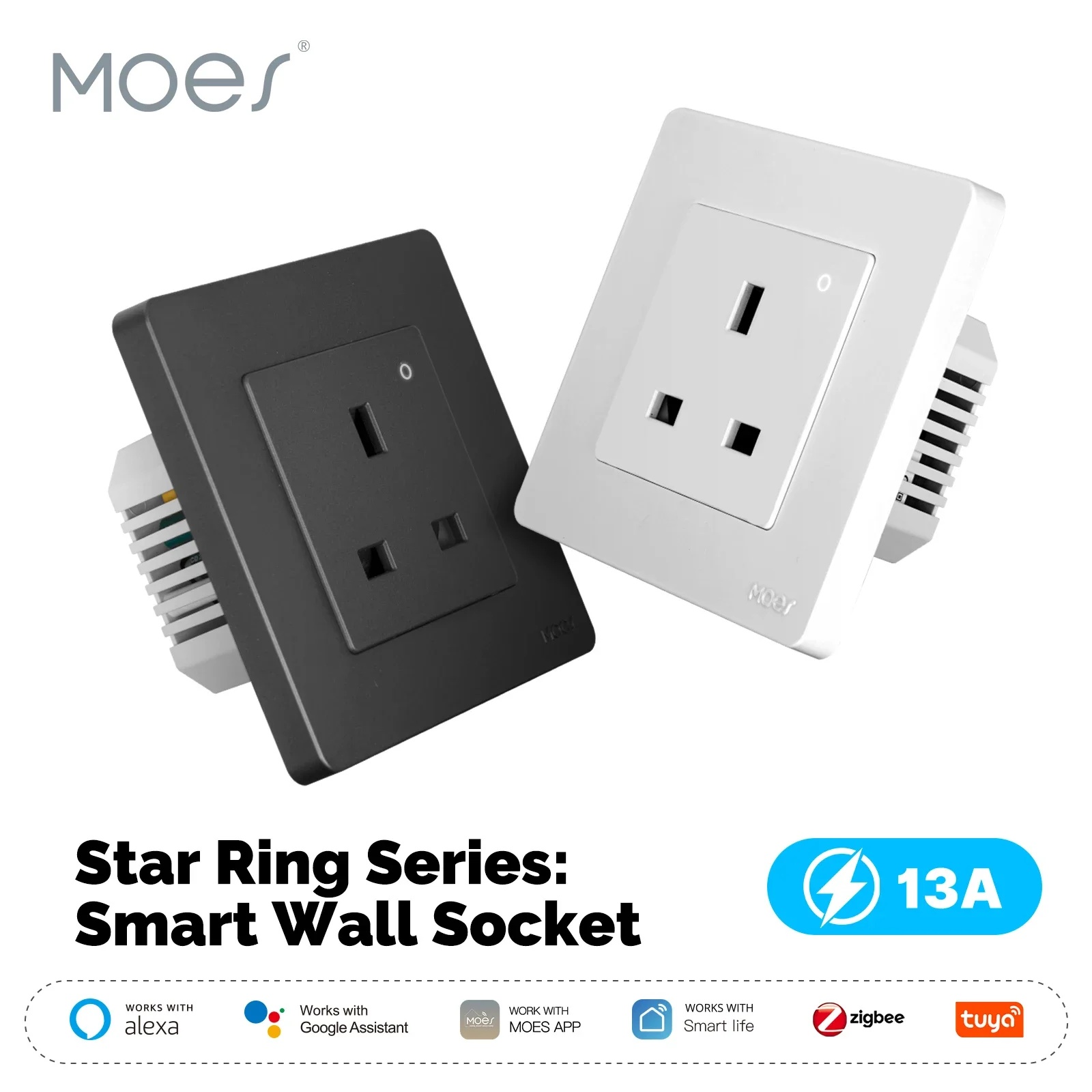 MOES Tuya ZigBee Smart Socket  - Smart Home Energy App ulasan dan harga