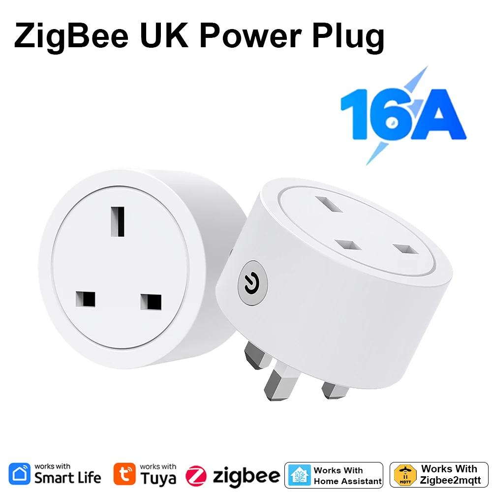 Zigbee Smart Plug 16A Soket UK - Smart Home Energy App ulasan dan harga
