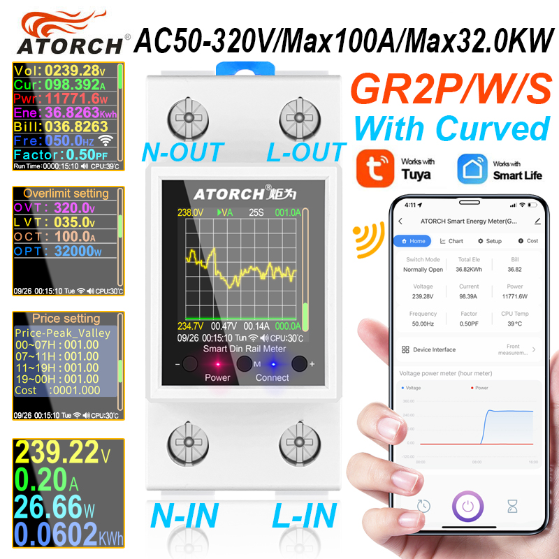 ‌ GR2PWS Tuya WiFi Smart Din R - Smart Home Energy App ulasan dan harga