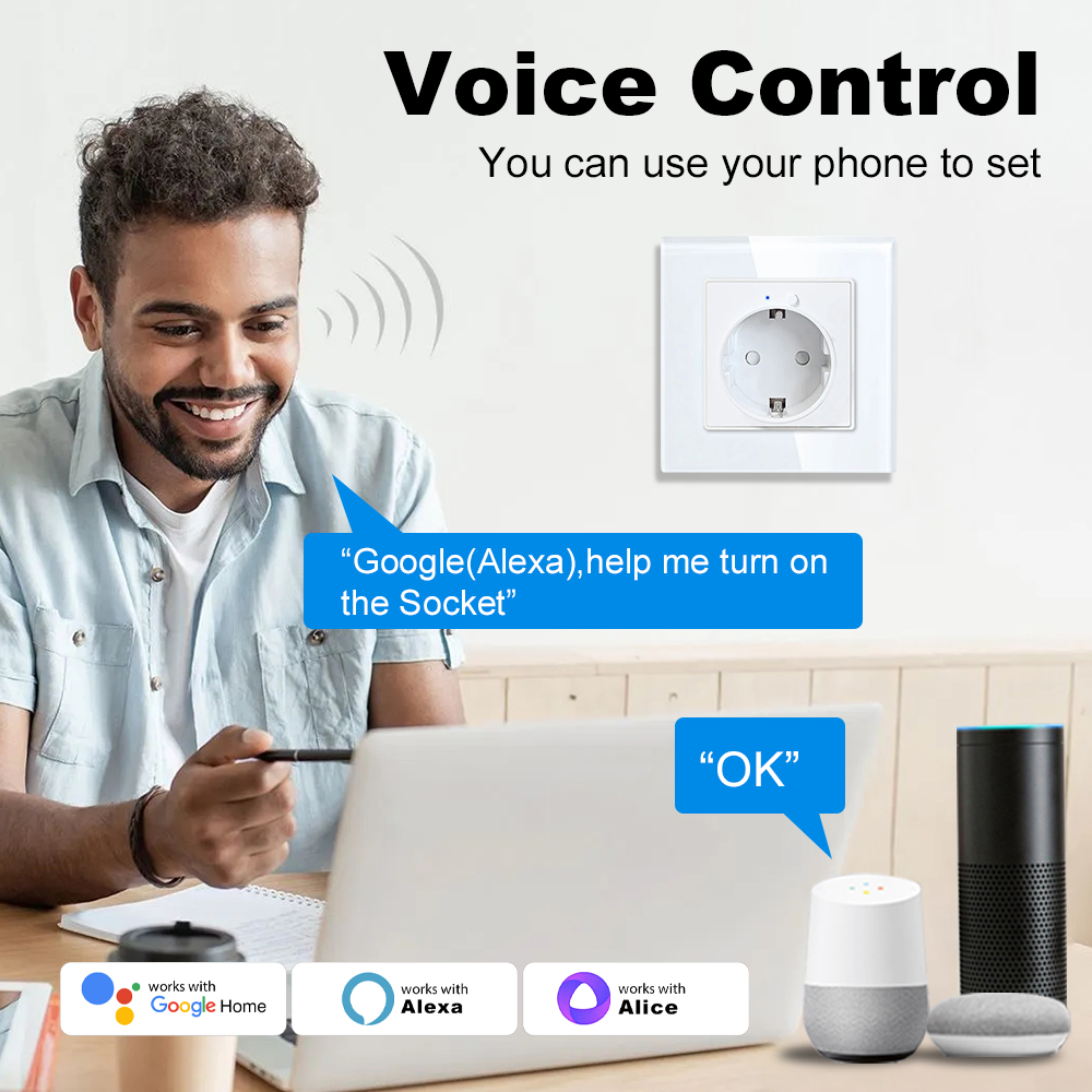 MANHOT WiFi Smart EU Wall Sock - Smart Home Energy App ulasan dan harga