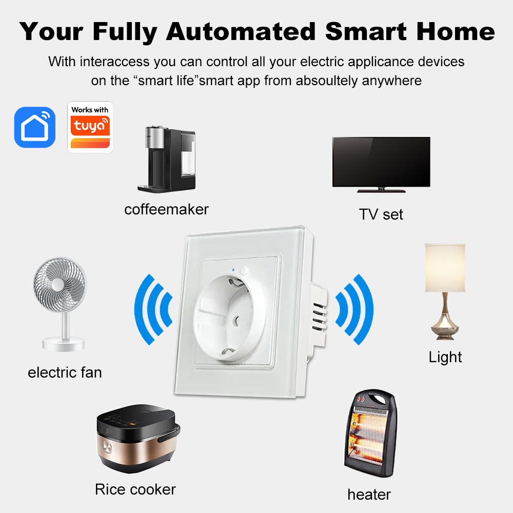 MANHOT WiFi Smart EU Wall Sock - Smart Home Energy App ulasan dan harga