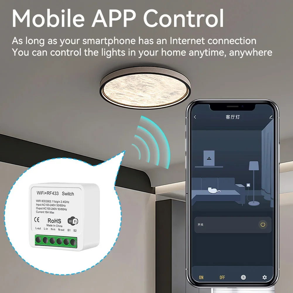 Modul Kontrol Suara WiFi RF433 - Smart Home Voice Control ulasan dan harga