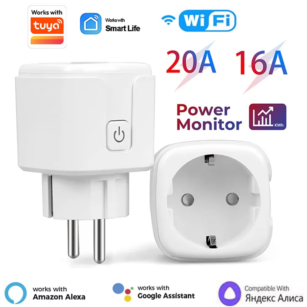 20A EU Smart Plug Wifi Socket  - Smart Home Energy App ulasan dan harga