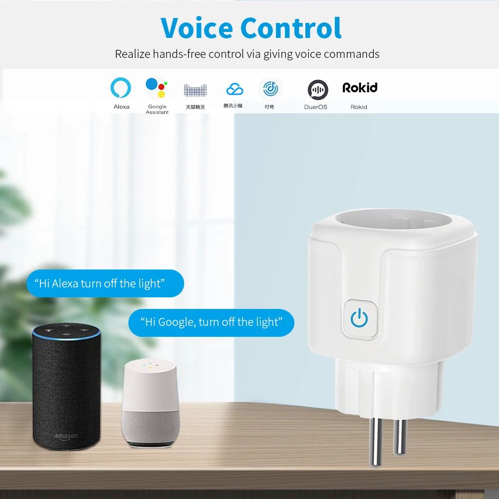 20A EU Smart Plug Wifi Socket  - Smart Home Energy App ulasan dan harga