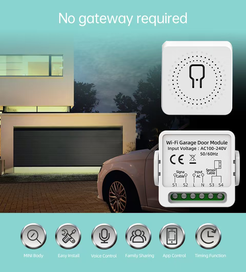 Pengontrol pintu garasi WiFi u - Smart Home Living ulasan dan harga