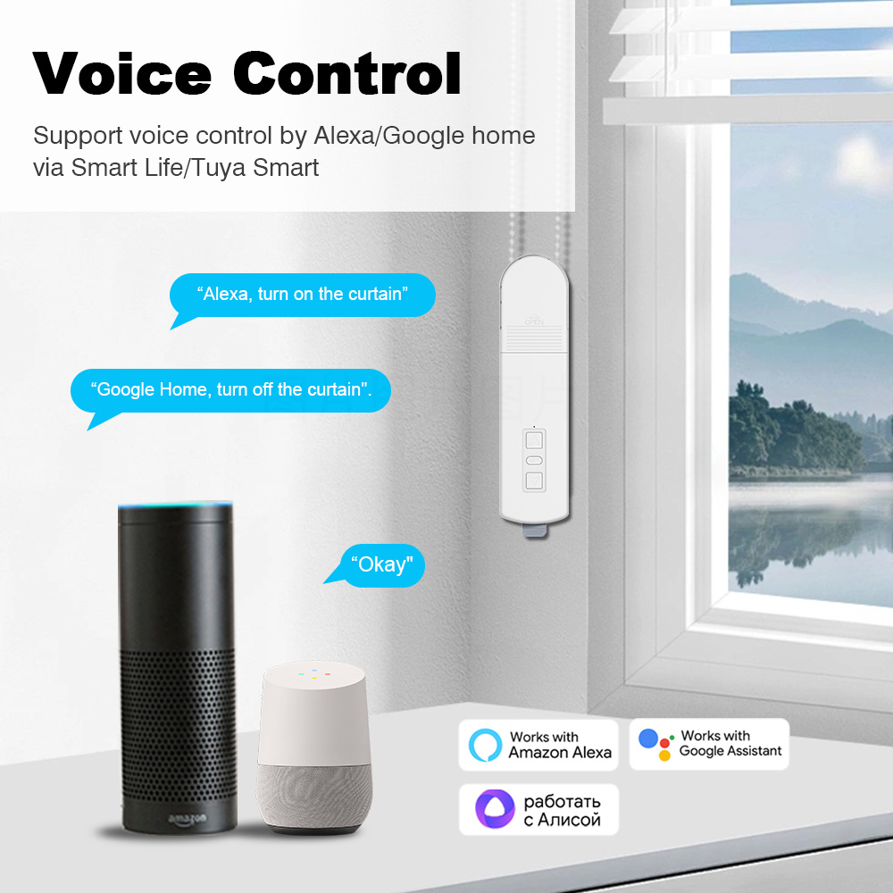 Bekerja dengan Tuya Zigbee Sma - Curtain Motor ulasan dan harga