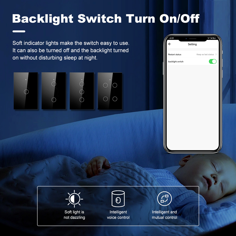 Smart Life Wifi+Bluetooth Touc - Smart Home Design ulasan dan harga