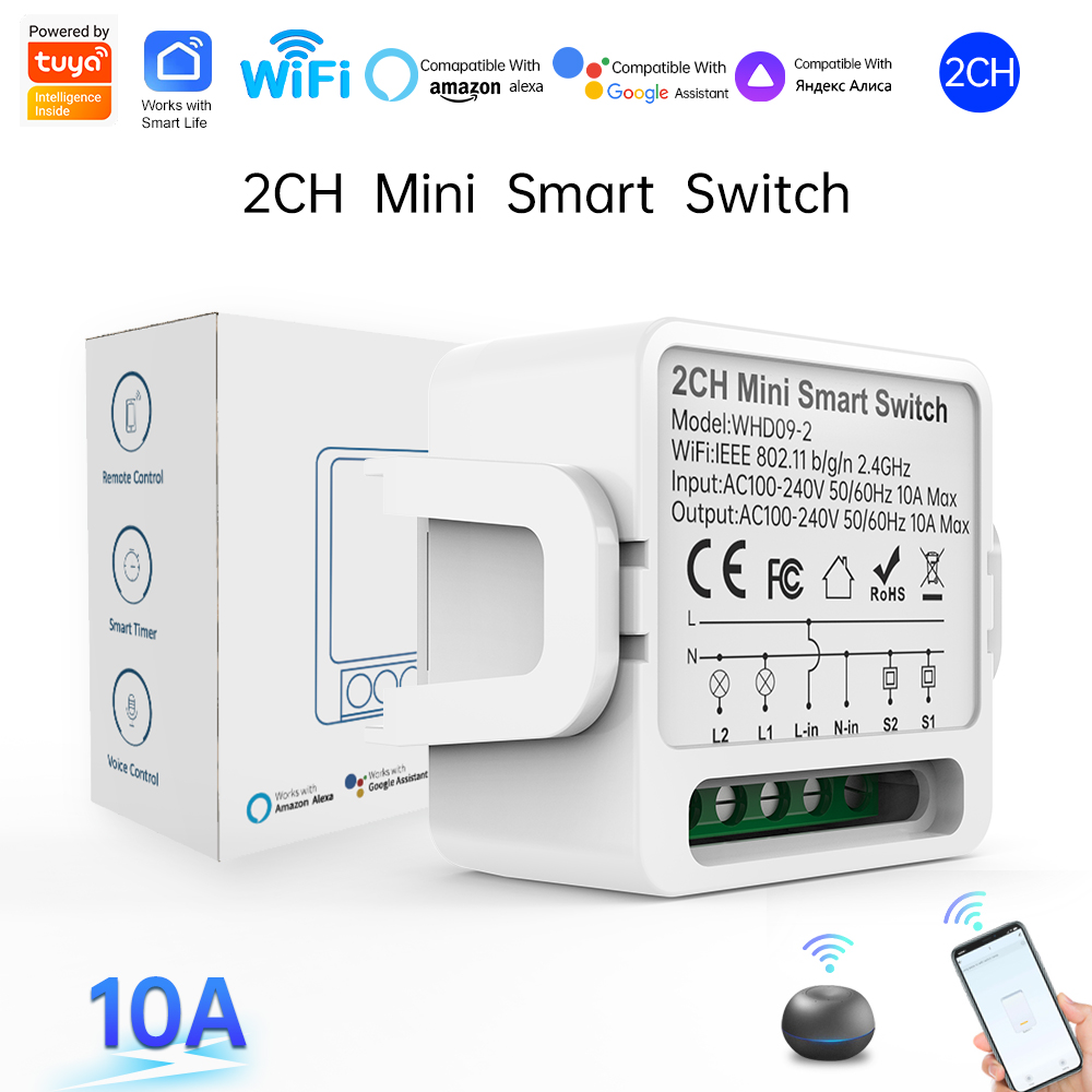 Sakelar Pintar Tuya 2 Arah 2Ga - Smart Home Voice Control ulasan dan harga