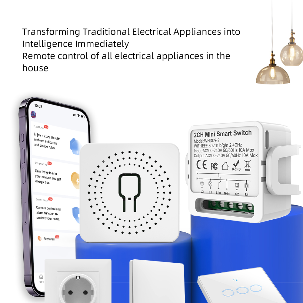Sakelar Pintar Tuya 2 Arah 2Ga - Smart Home Voice Control ulasan dan harga