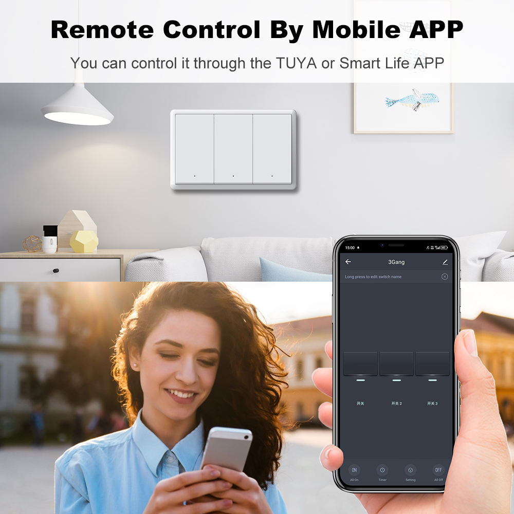 MANHOT ZigBee3.0 Smart Switch  - Smart Home Voice Control ulasan dan harga