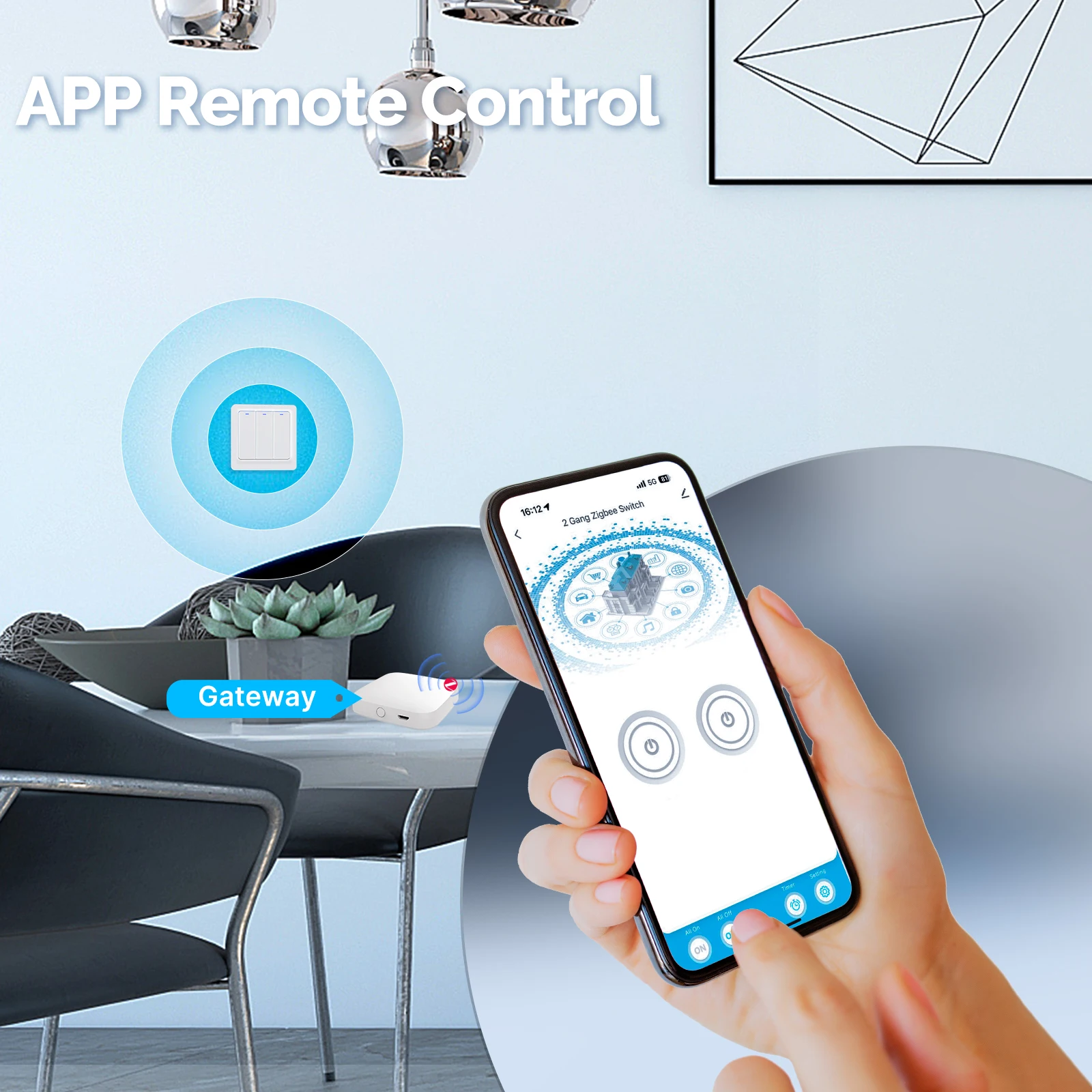 MOES ZigBee Saklar Lampu Pinta - Smart Home Voice Control ulasan dan harga