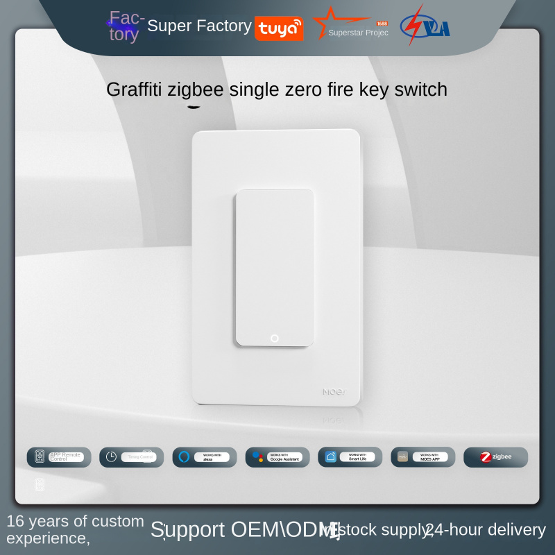 Sakelar tombol pintar Tuya Zig - Smart Home Voice Control ulasan dan harga